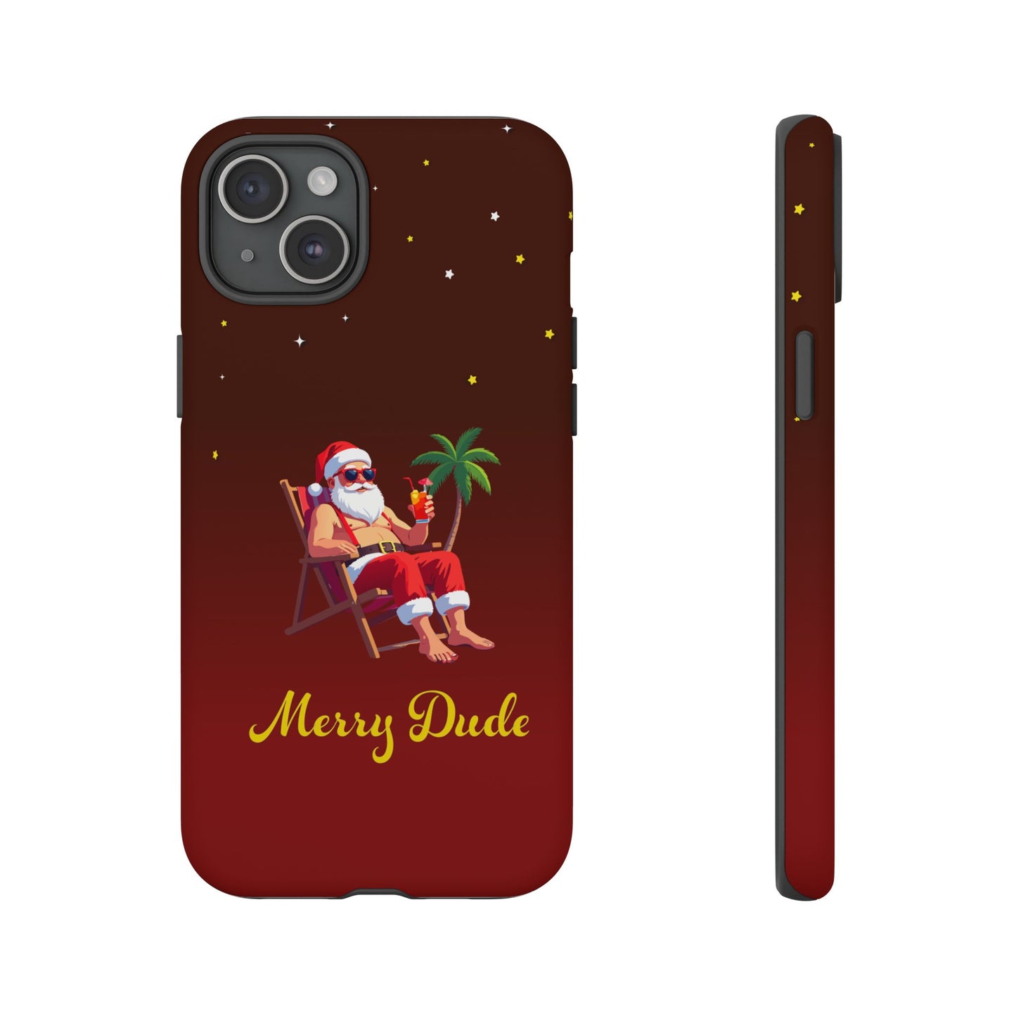 "Merry Dude" Santa on Beach Holiday Phone Case