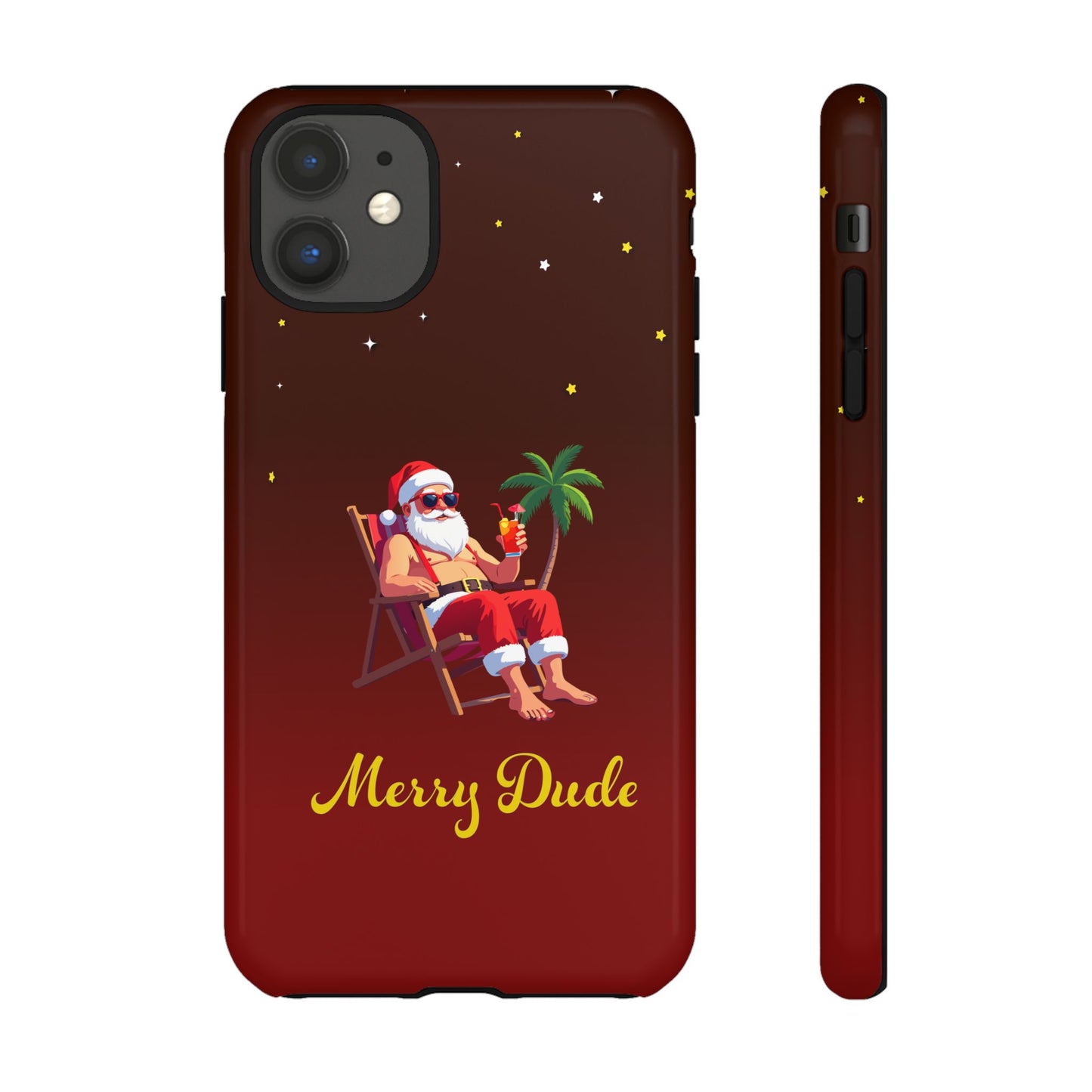 "Merry Dude" Santa on Beach Holiday Phone Case
