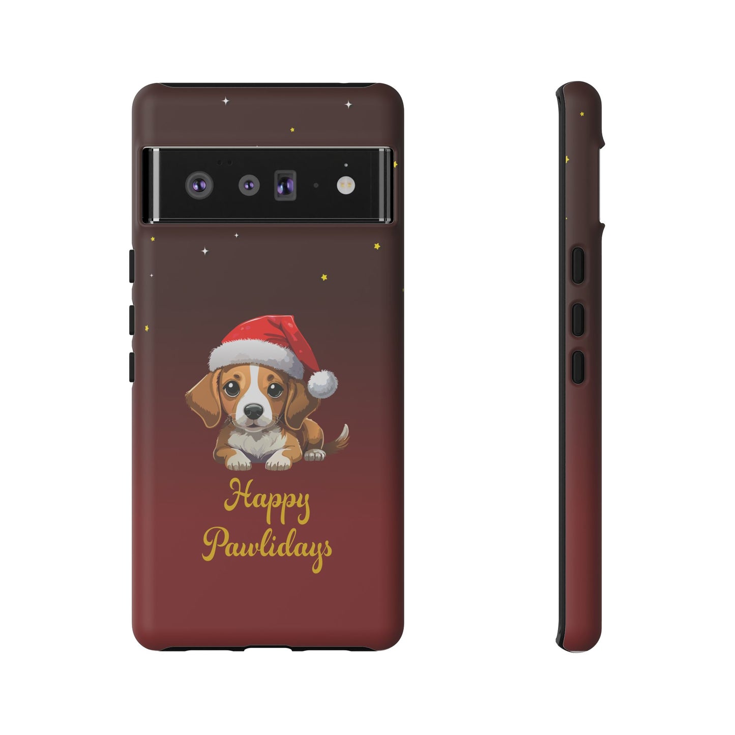 Festive Dog Phone Case - Happy Pawlidays Holiday Design