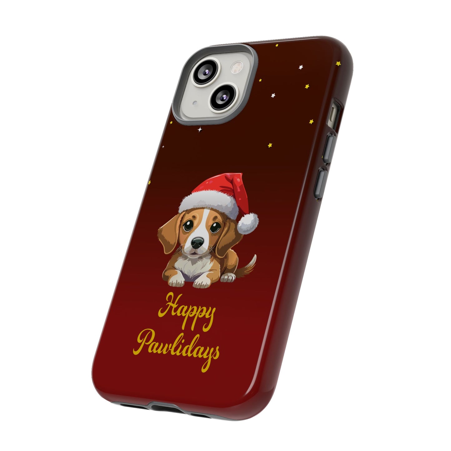 Festive Dog Phone Case - Happy Pawlidays Holiday Design