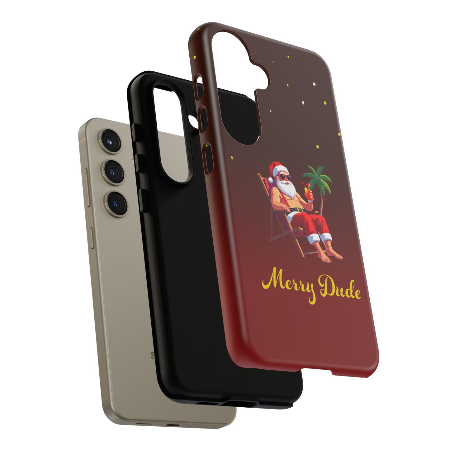 "Merry Dude" Santa on Beach Holiday Phone Case