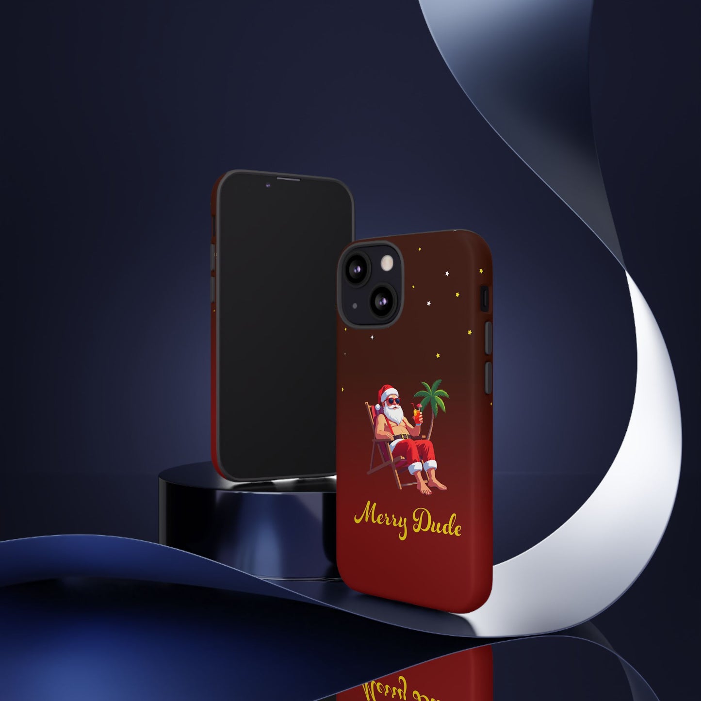 "Merry Dude" Santa on Beach Holiday Phone Case