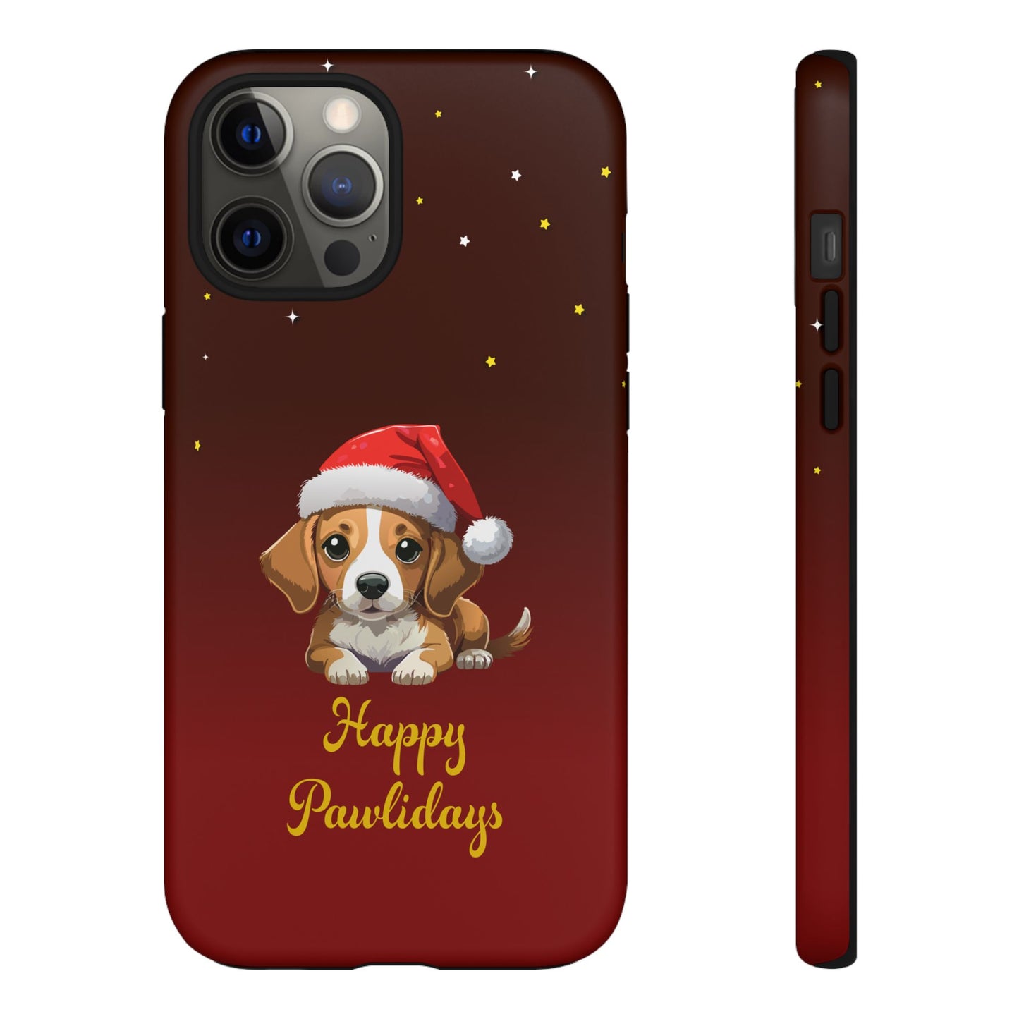 Festive Dog Phone Case - Happy Pawlidays Holiday Design