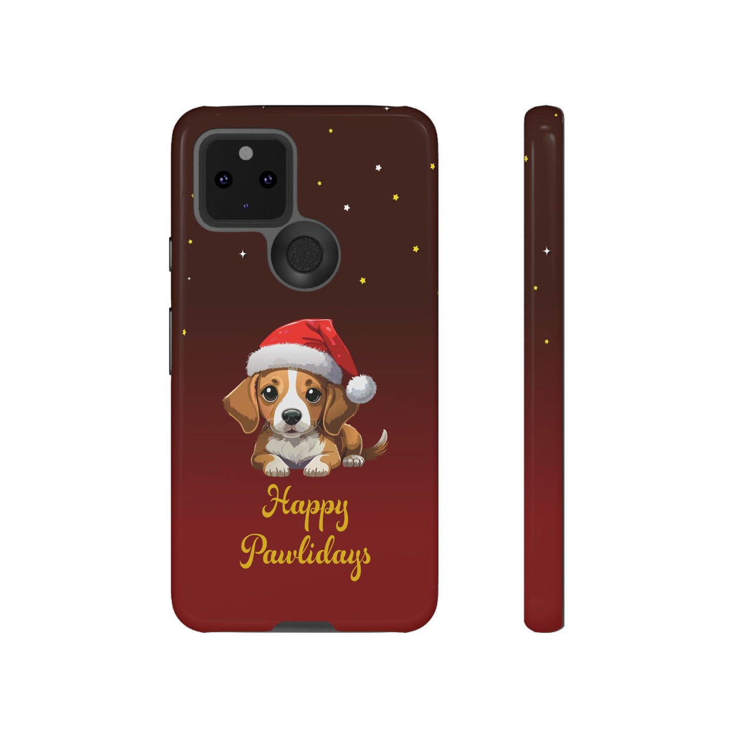 Festive Dog Phone Case - Happy Pawlidays Holiday Design