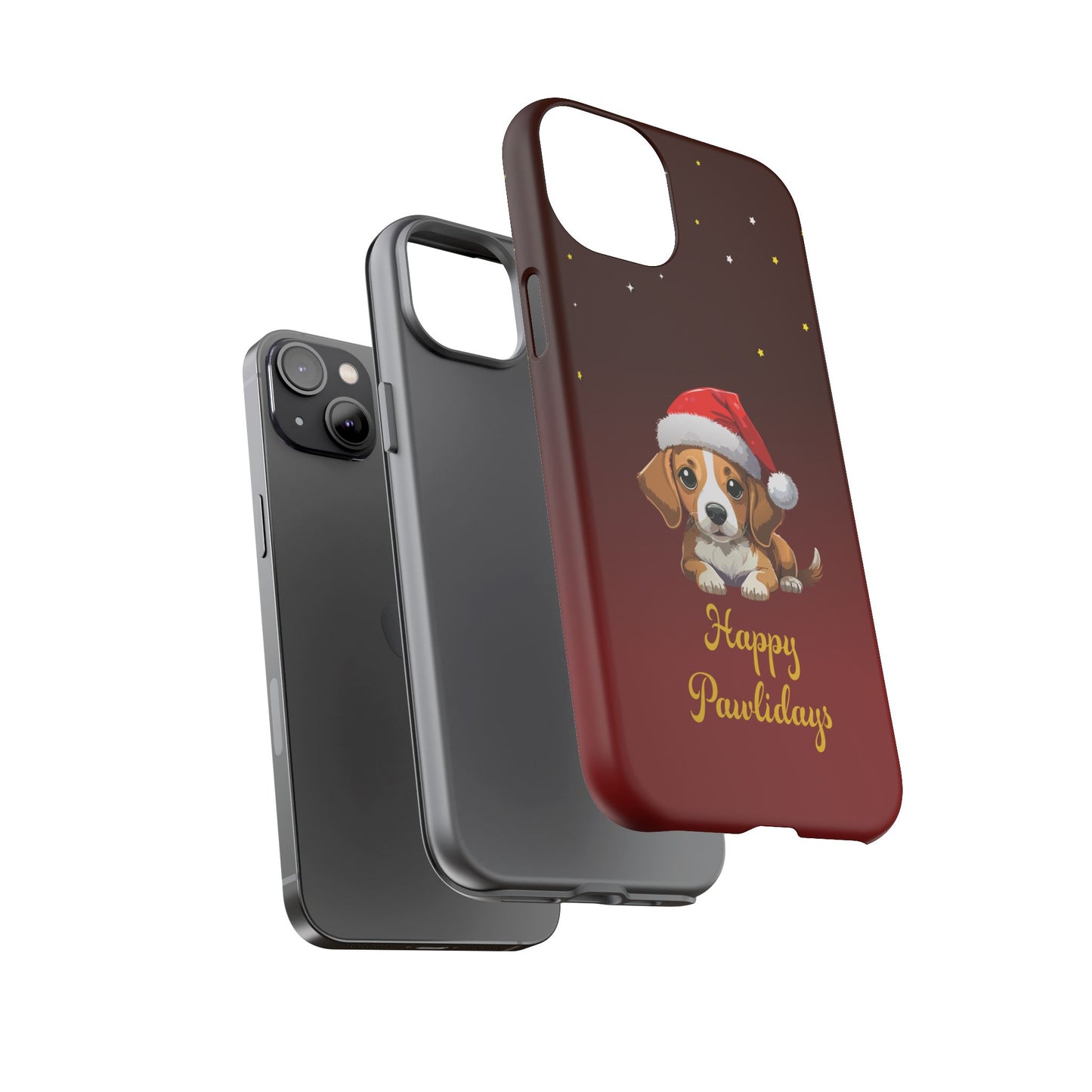 Festive Dog Phone Case - Happy Pawlidays Holiday Design