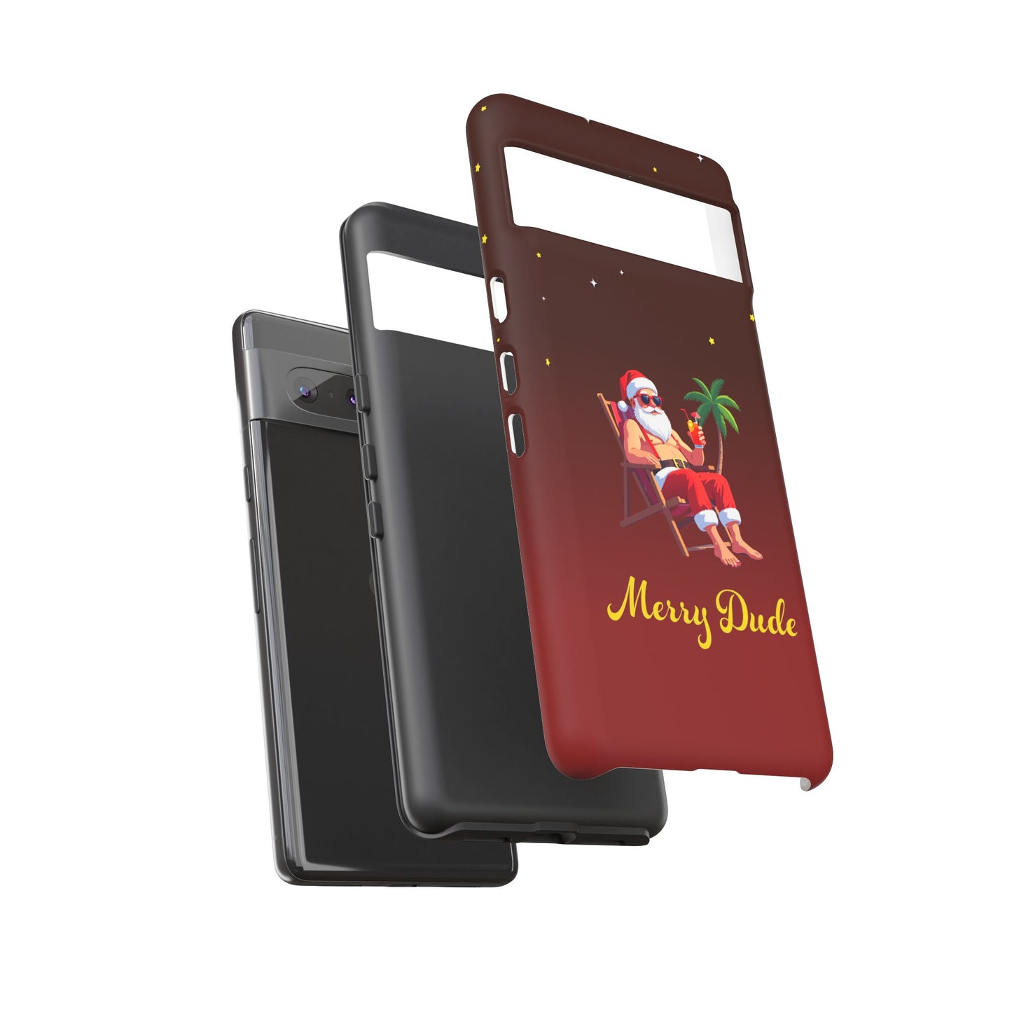 "Merry Dude" Santa on Beach Holiday Phone Case