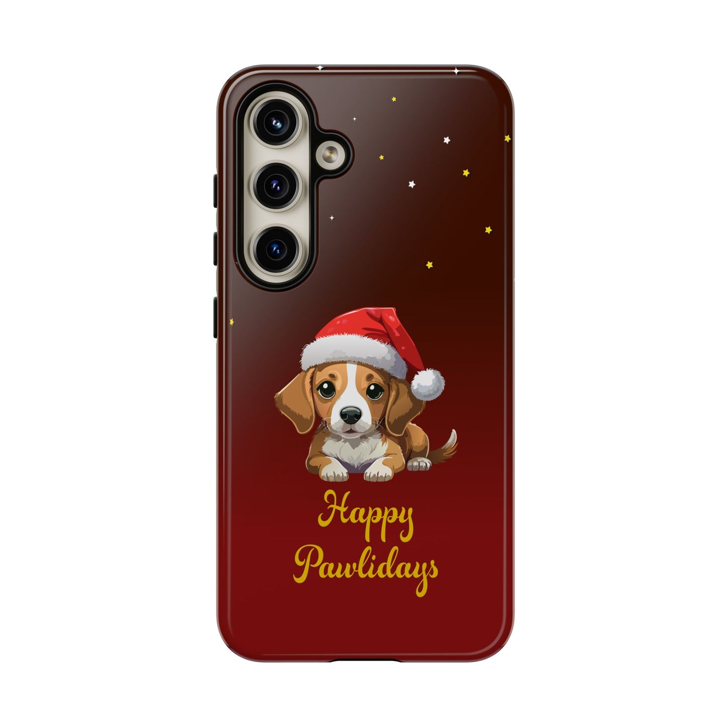 Festive Dog Phone Case - Happy Pawlidays Holiday Design