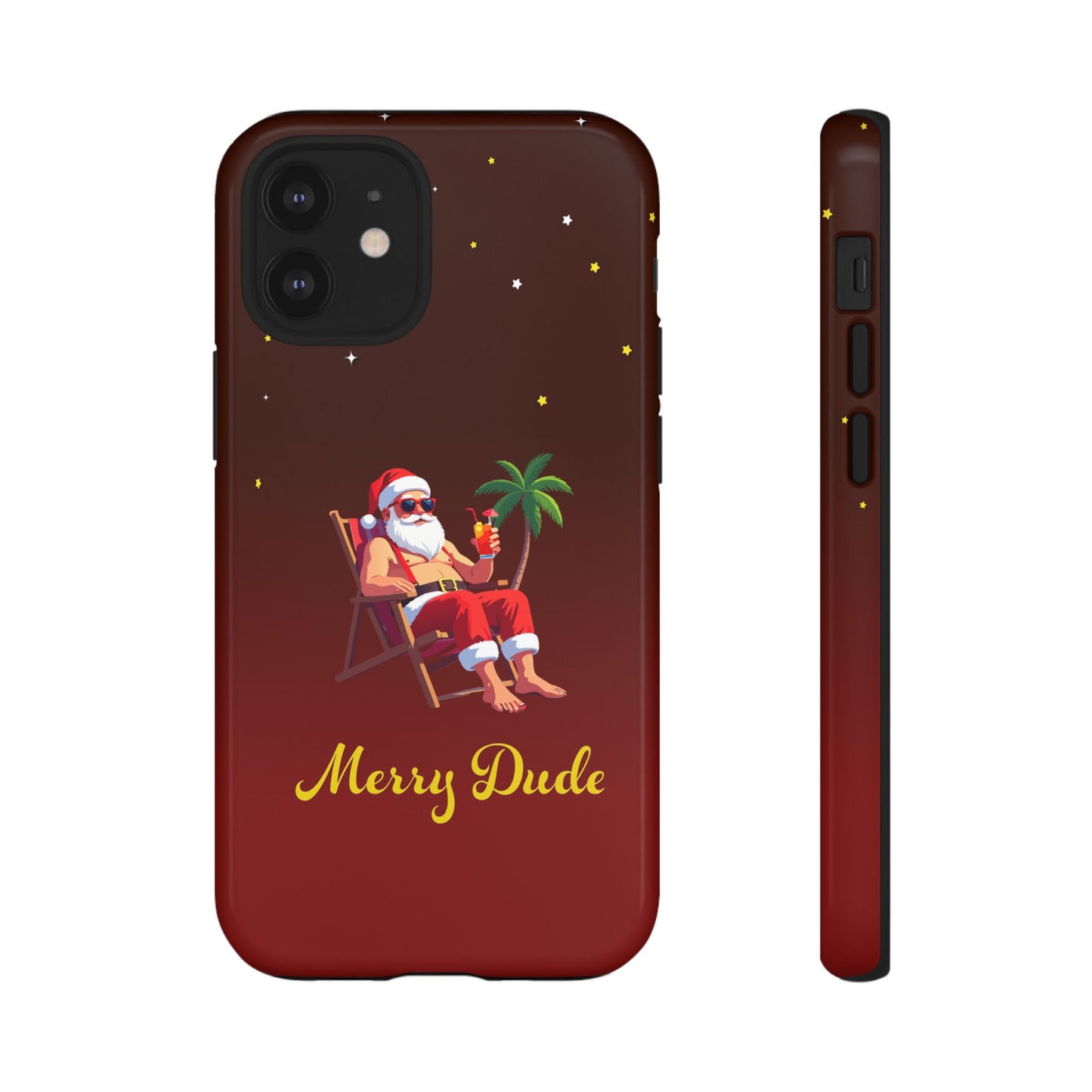 "Merry Dude" Santa on Beach Holiday Phone Case