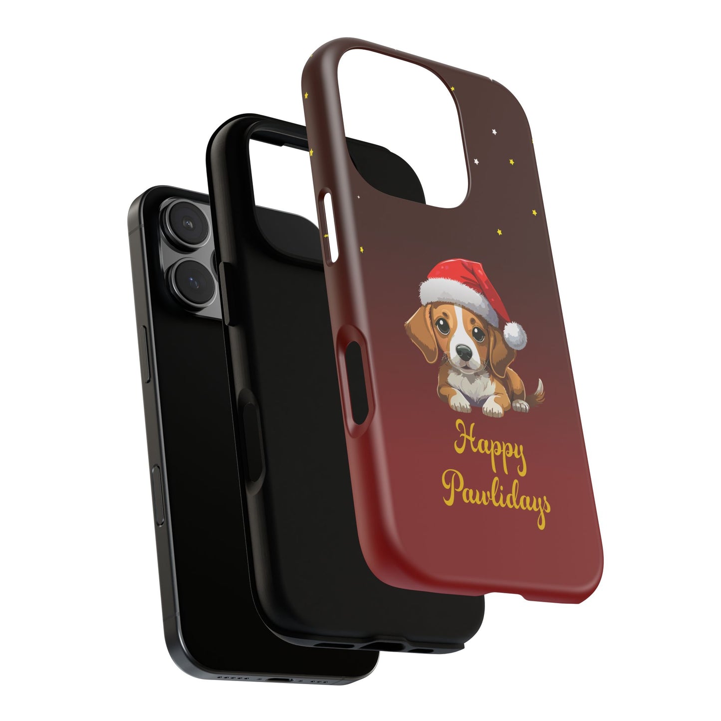 Festive Dog Phone Case - Happy Pawlidays Holiday Design