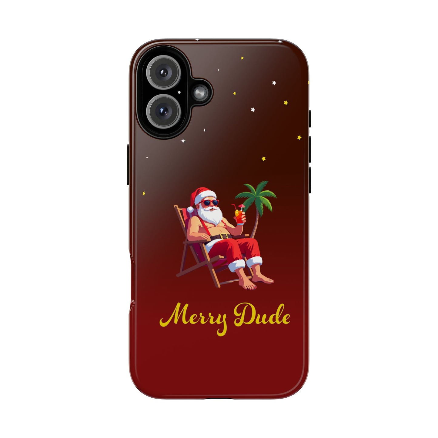 "Merry Dude" Santa on Beach Holiday Phone Case