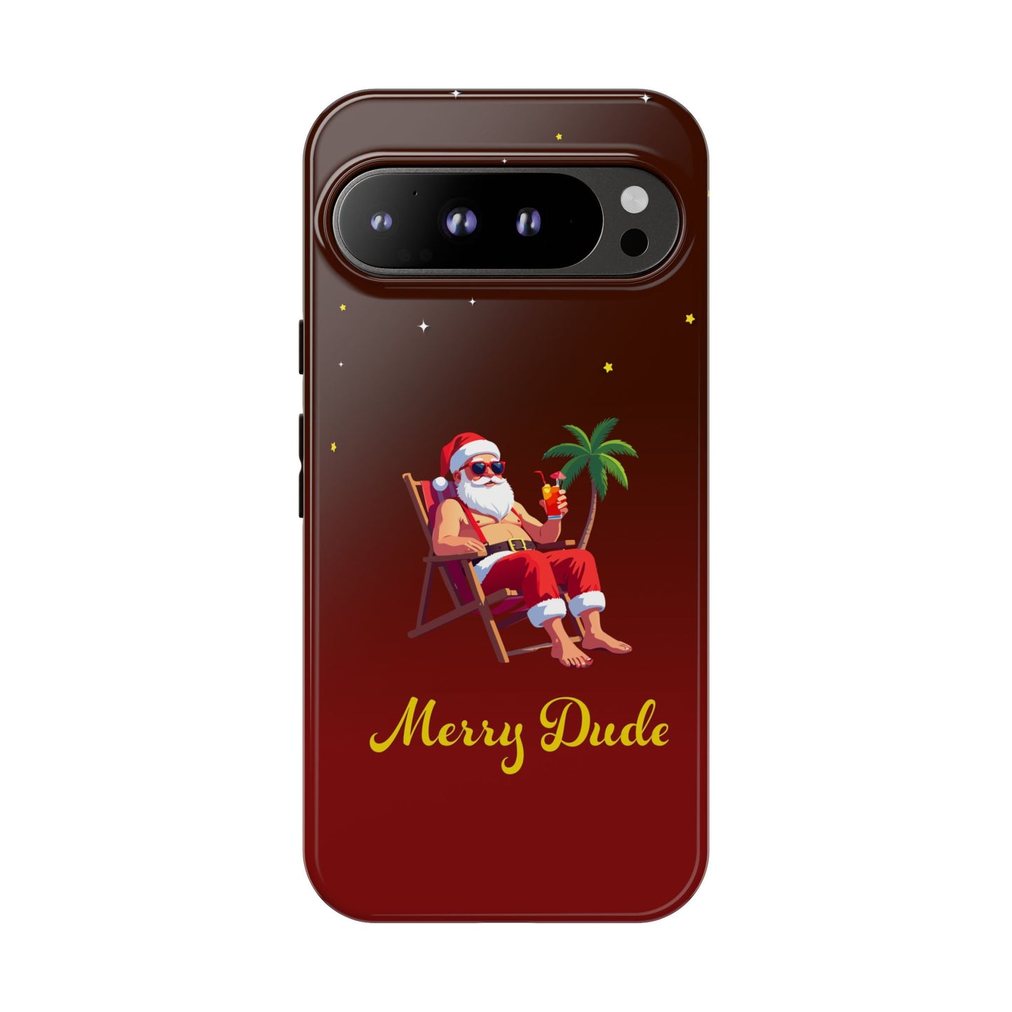 "Merry Dude" Santa on Beach Holiday Phone Case