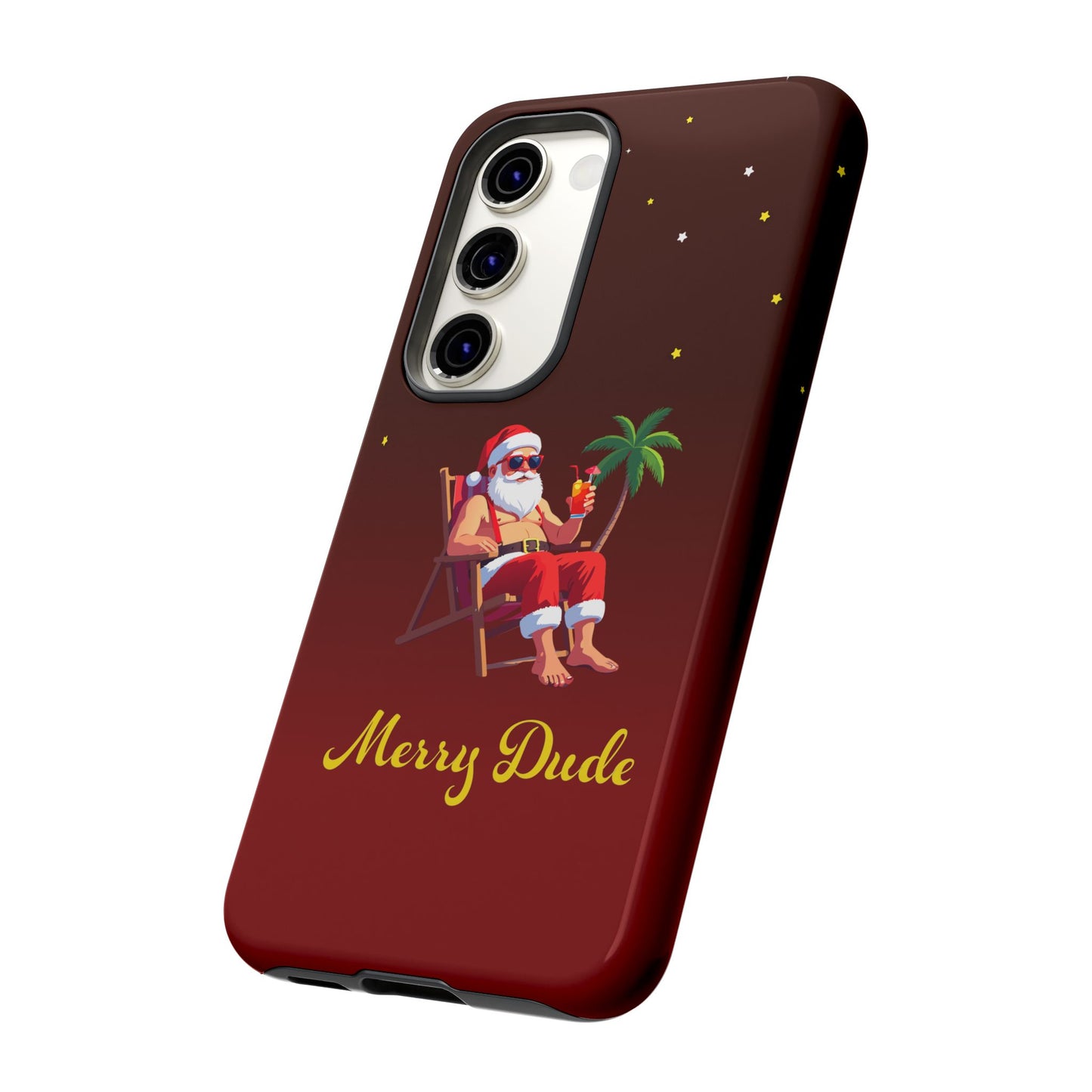 "Merry Dude" Santa on Beach Holiday Phone Case