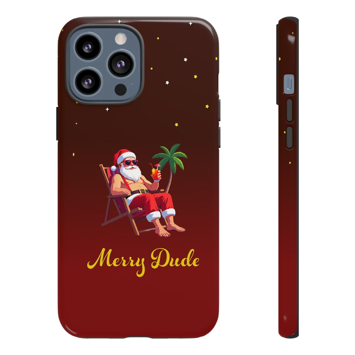 "Merry Dude" Santa on Beach Holiday Phone Case