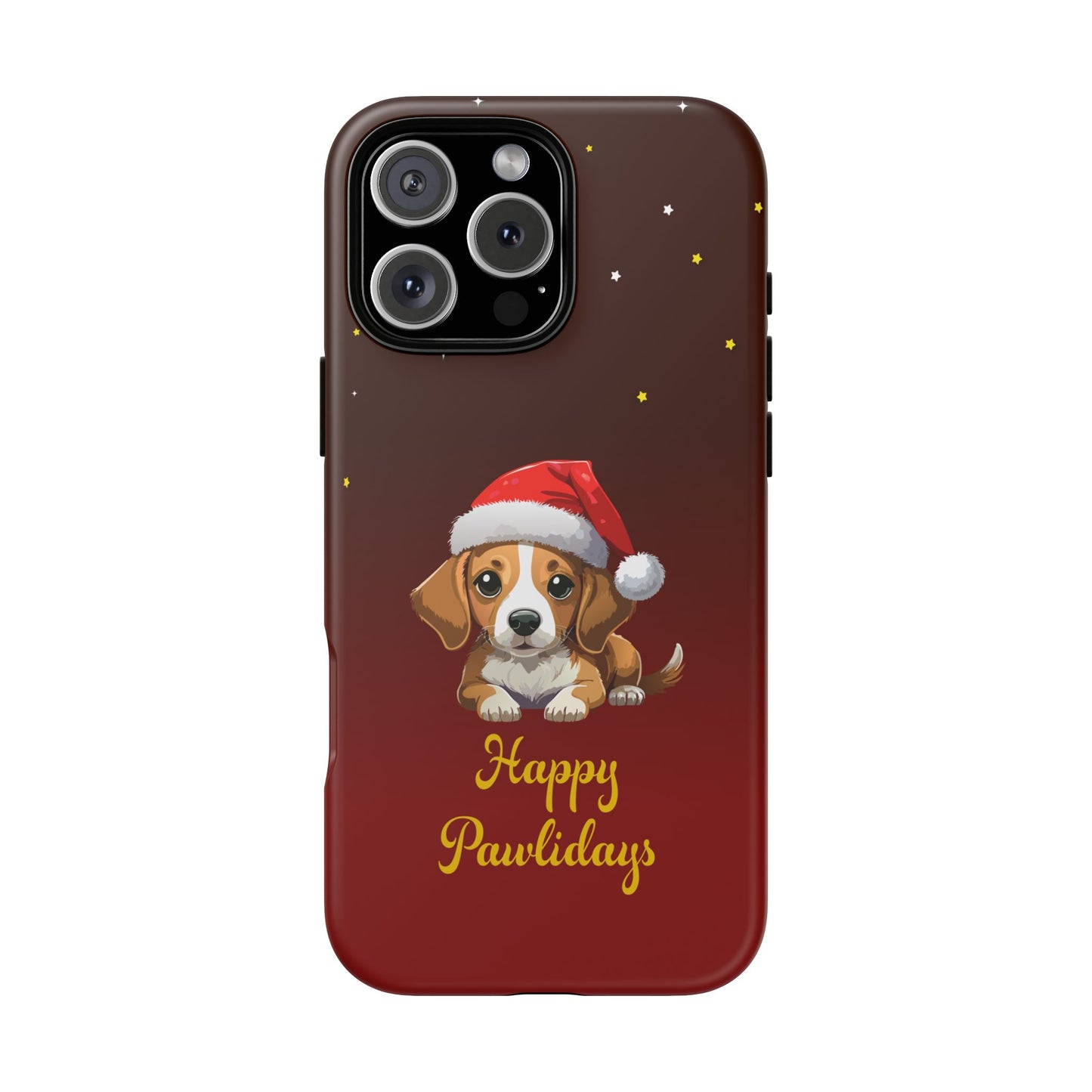 Festive Dog Phone Case - Happy Pawlidays Holiday Design