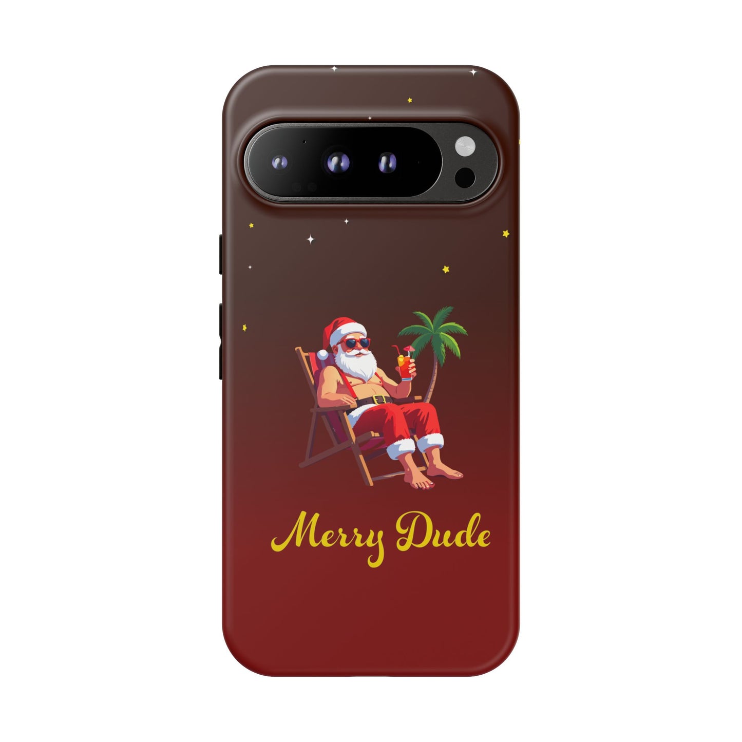 "Merry Dude" Santa on Beach Holiday Phone Case