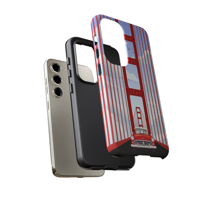 Golden Gate Vintage Car Phone Case — San Francisco Bridge Protective Cover