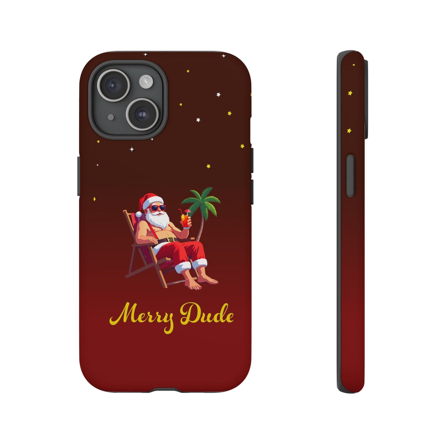 "Merry Dude" Santa on Beach Holiday Phone Case
