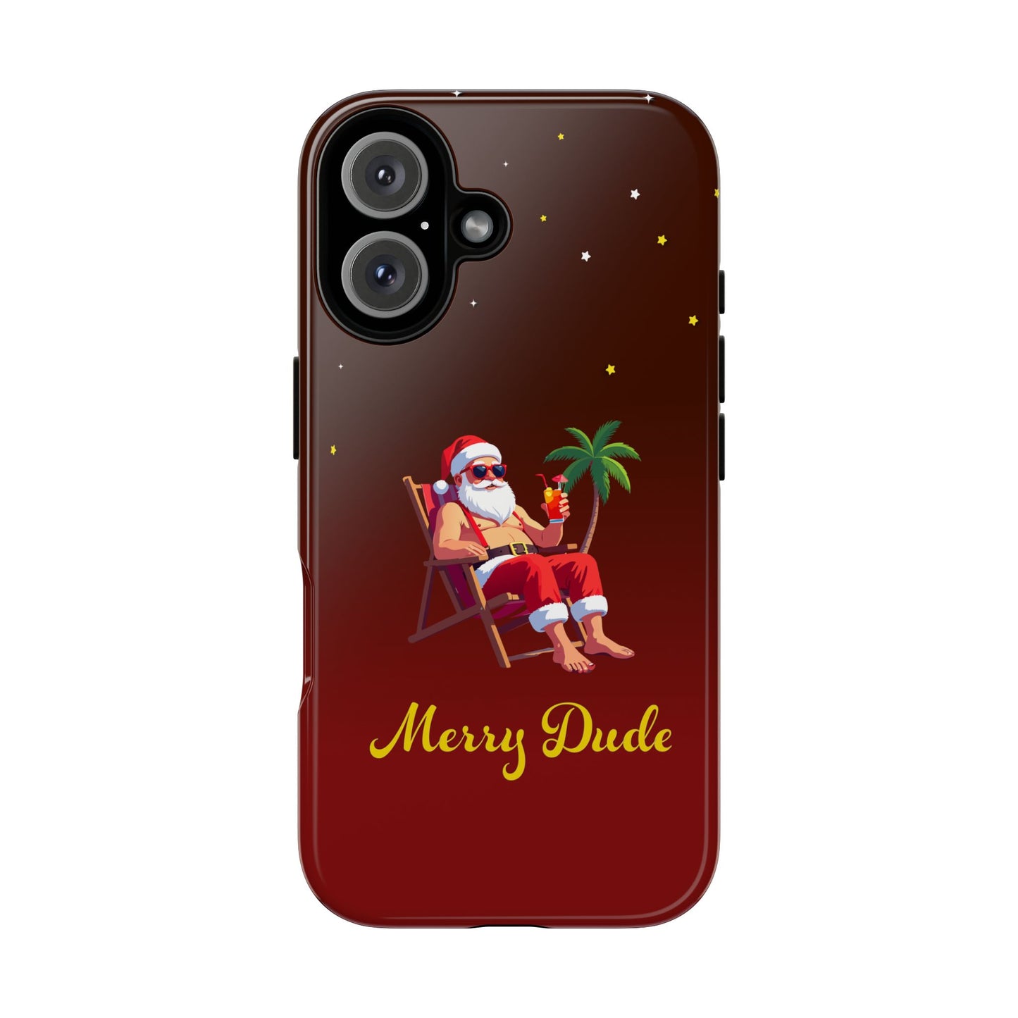 "Merry Dude" Santa on Beach Holiday Phone Case