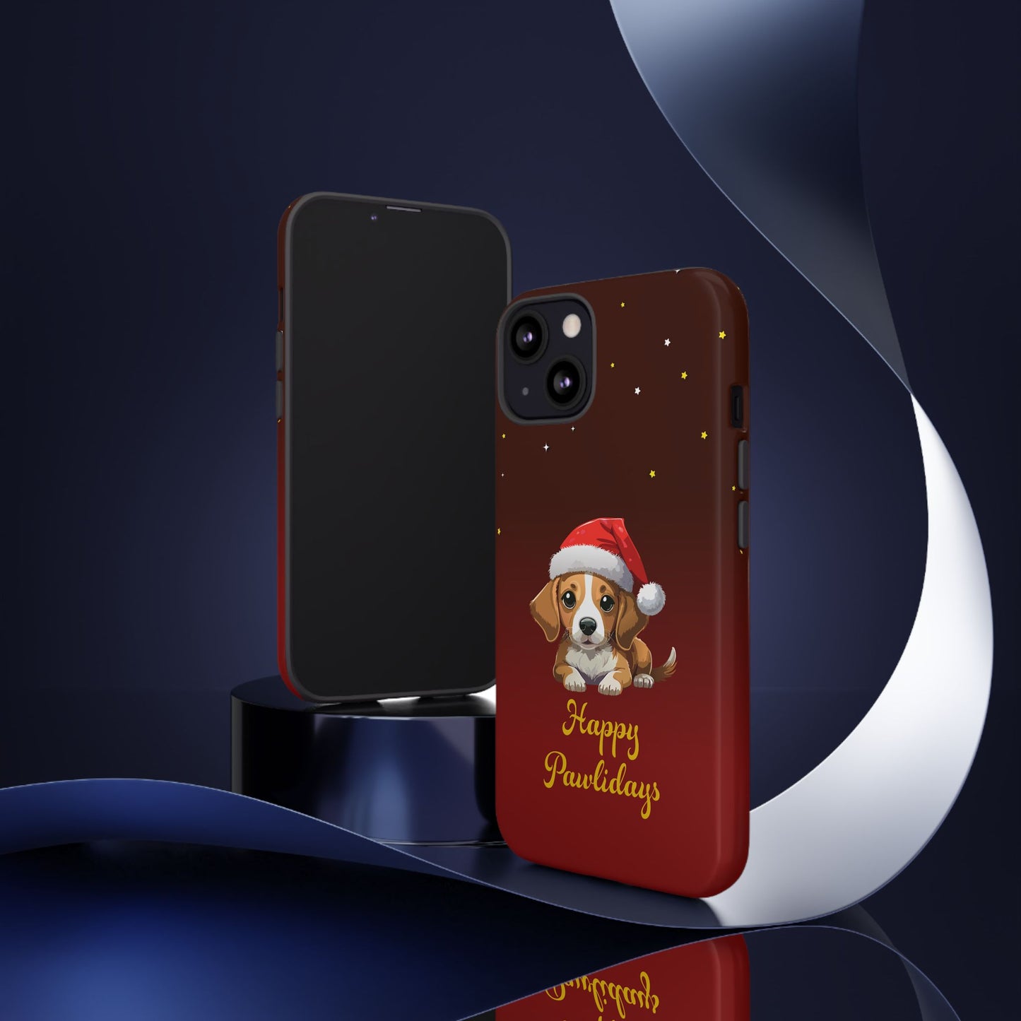 Festive Dog Phone Case - Happy Pawlidays Holiday Design