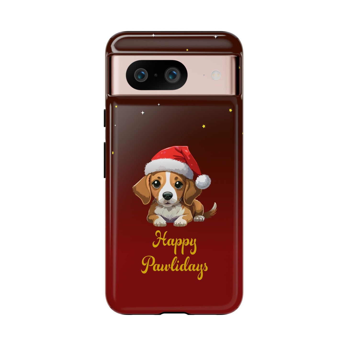 Festive Dog Phone Case - Happy Pawlidays Holiday Design