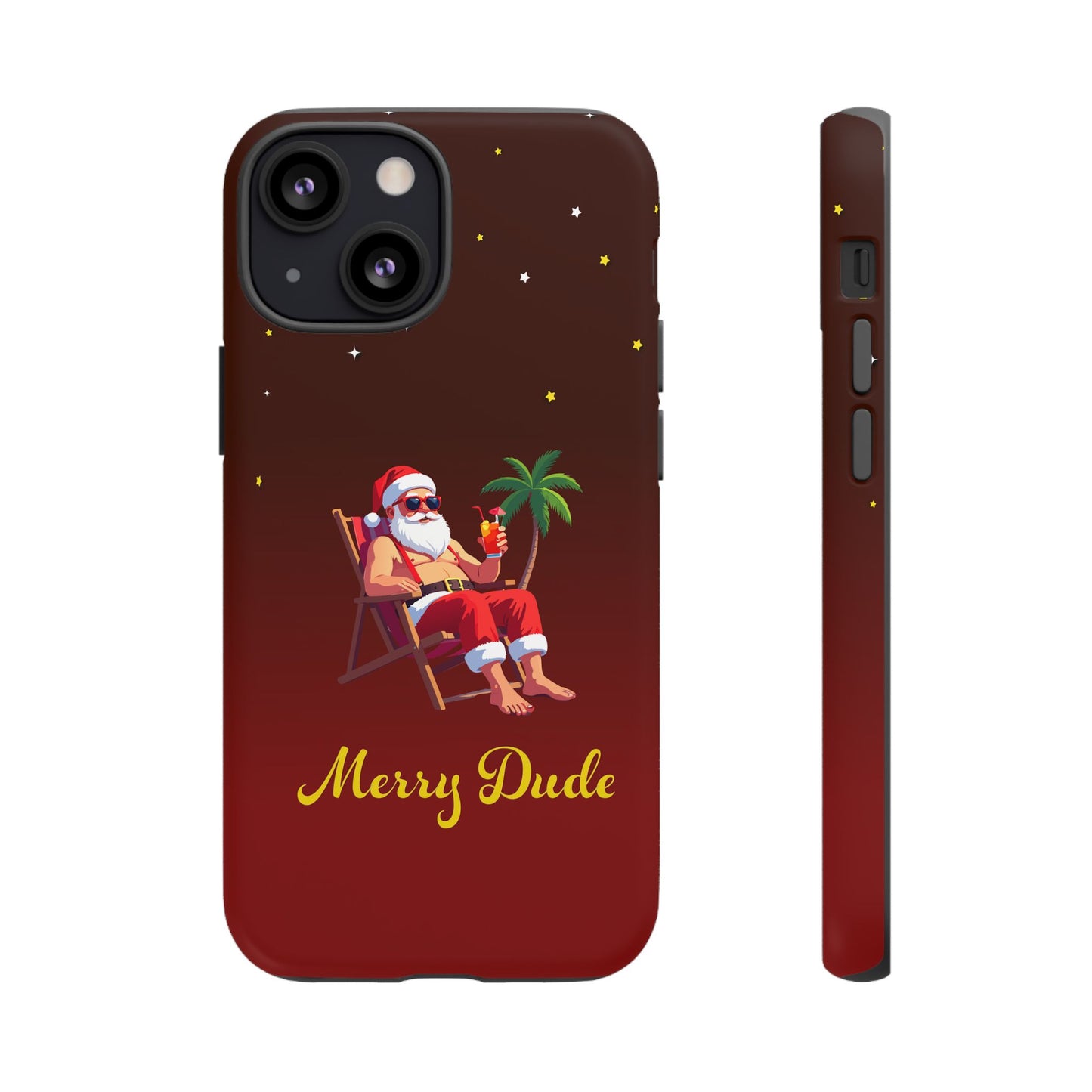 "Merry Dude" Santa on Beach Holiday Phone Case