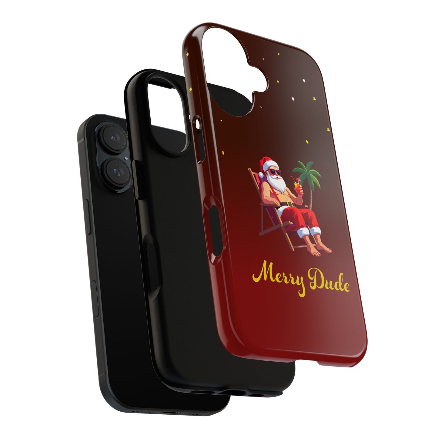 "Merry Dude" Santa on Beach Holiday Phone Case