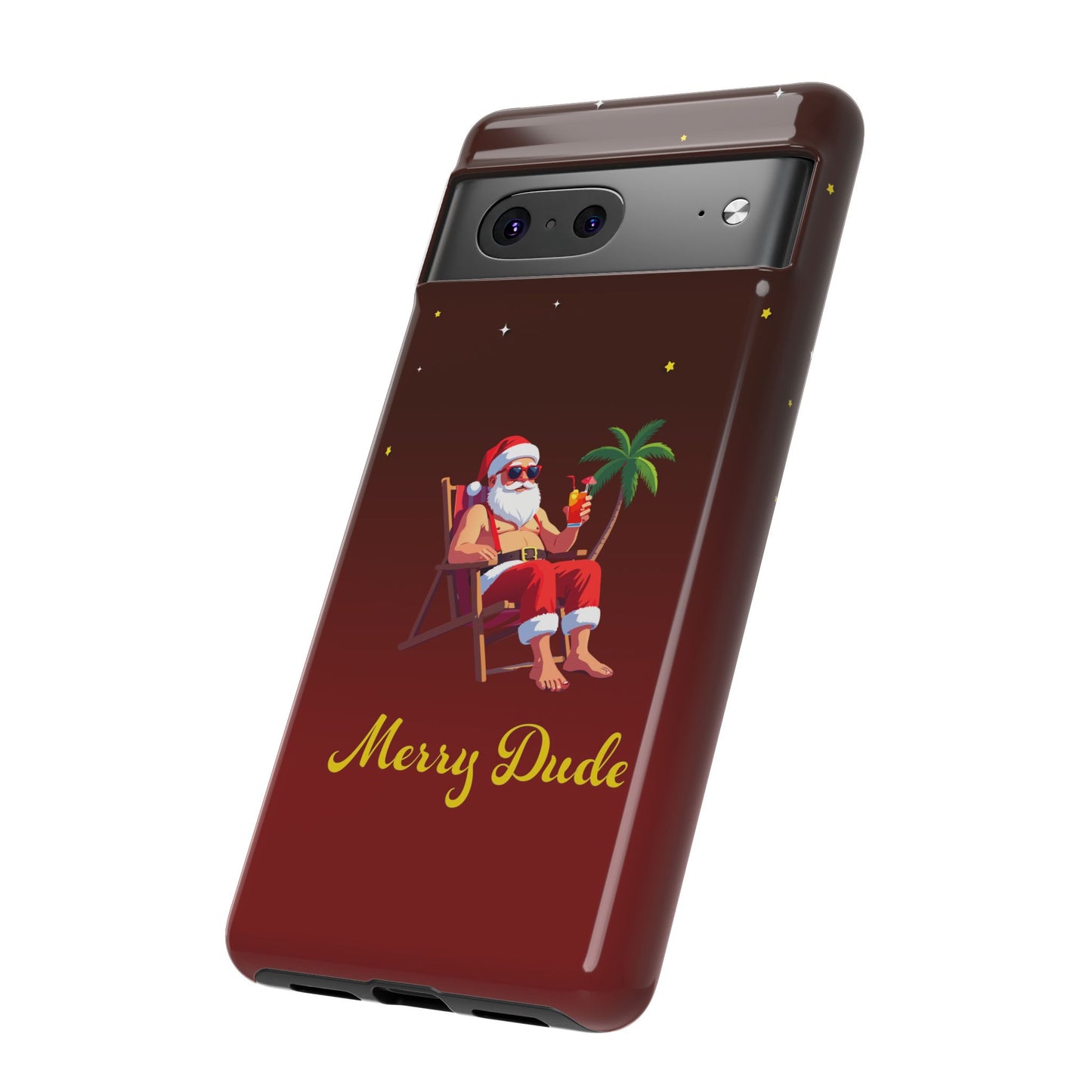 "Merry Dude" Santa on Beach Holiday Phone Case
