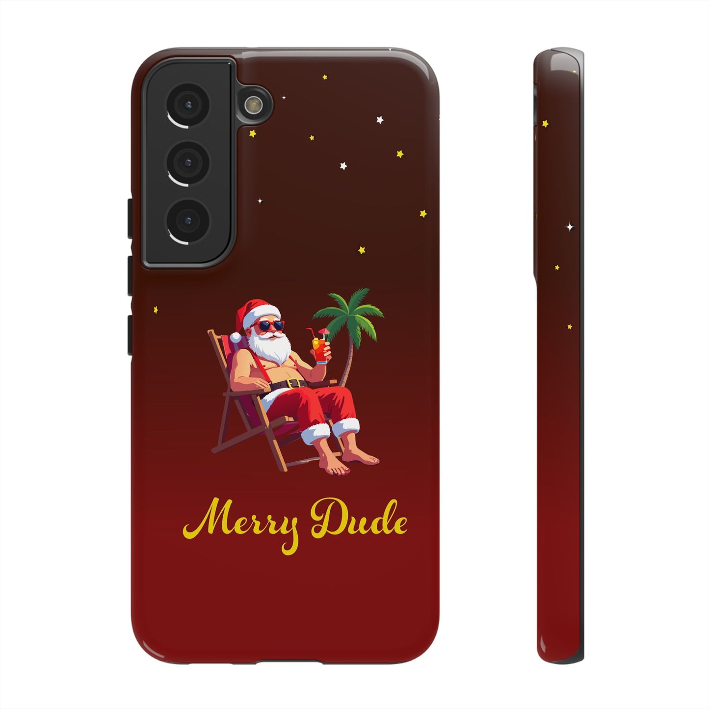 "Merry Dude" Santa on Beach Holiday Phone Case