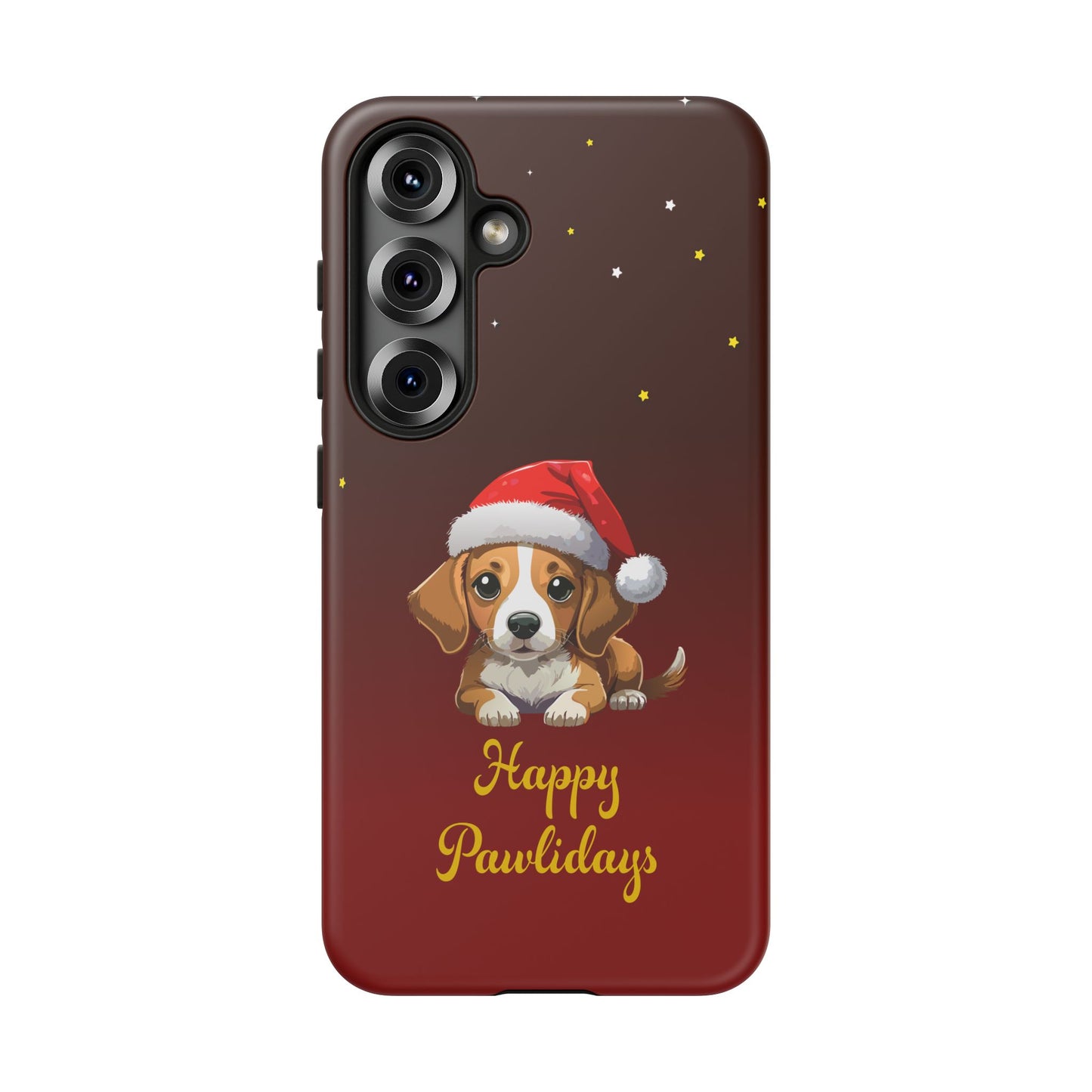 Festive Dog Phone Case - Happy Pawlidays Holiday Design
