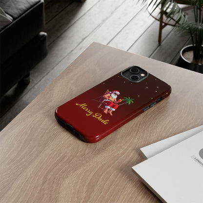 "Merry Dude" Santa on Beach Holiday Phone Case