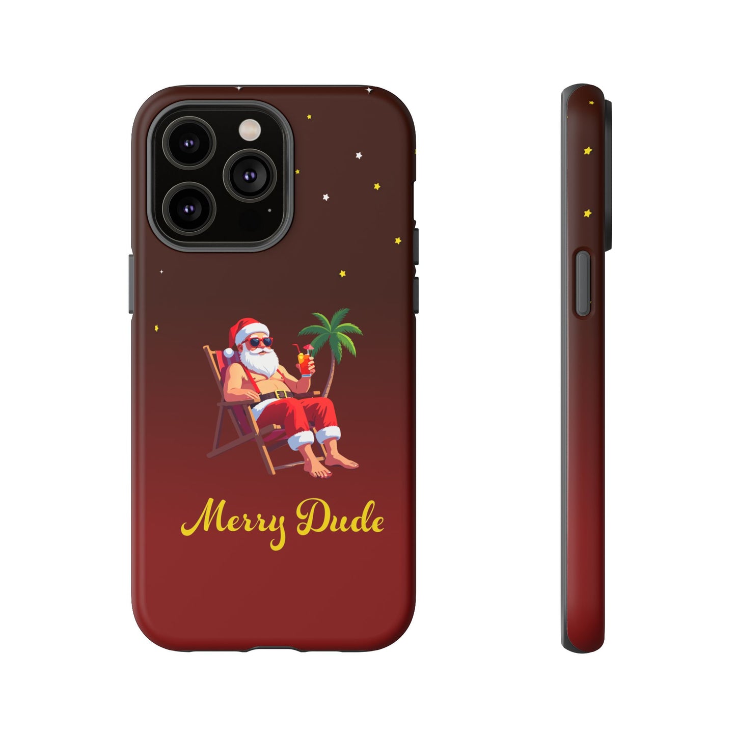 "Merry Dude" Santa on Beach Holiday Phone Case