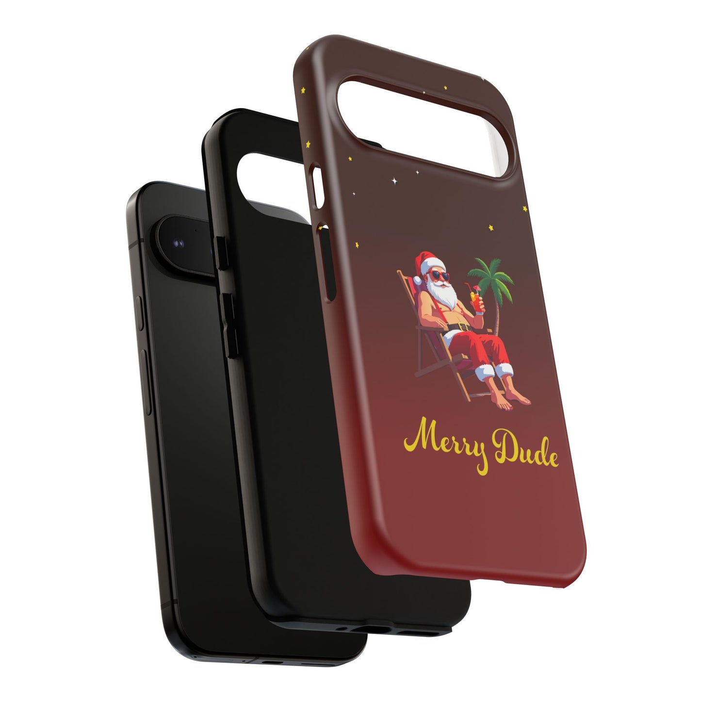 "Merry Dude" Santa on Beach Holiday Phone Case
