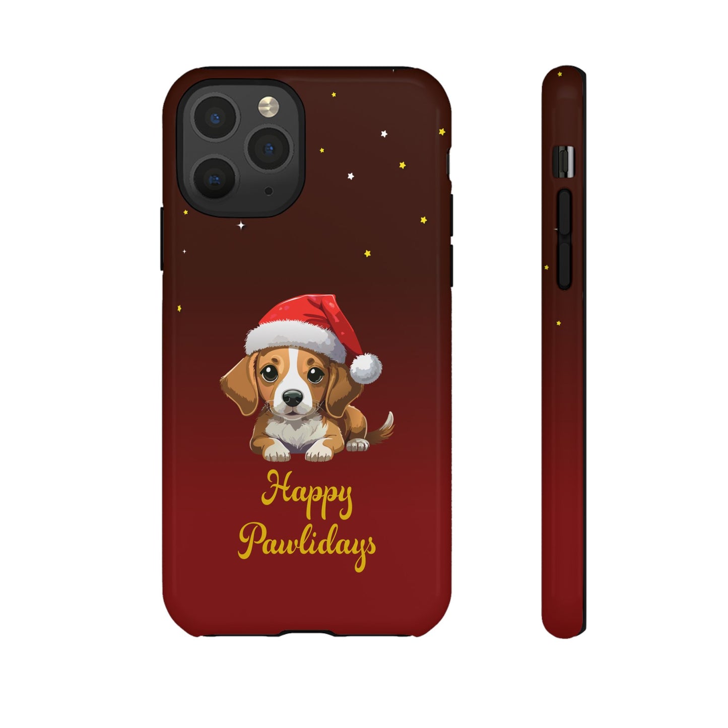 Festive Dog Phone Case - Happy Pawlidays Holiday Design
