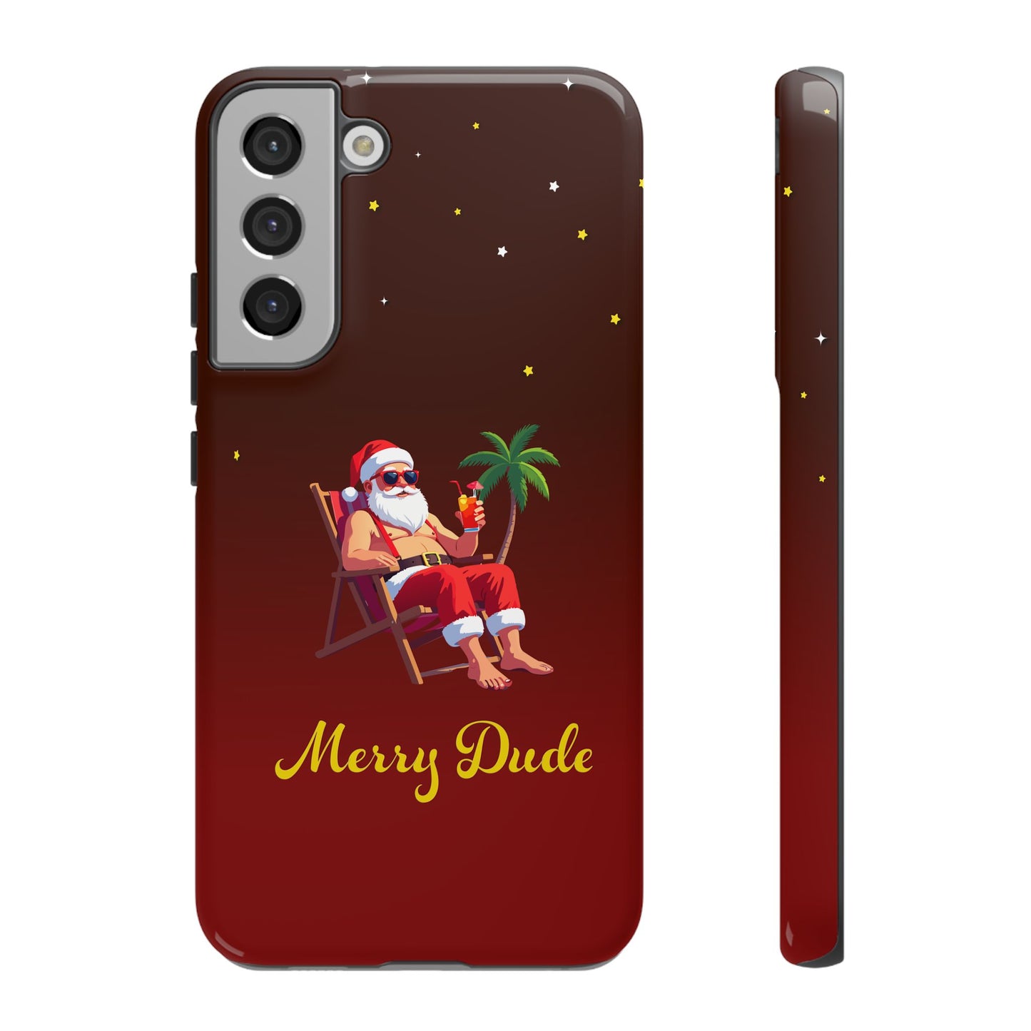 "Merry Dude" Santa on Beach Holiday Phone Case