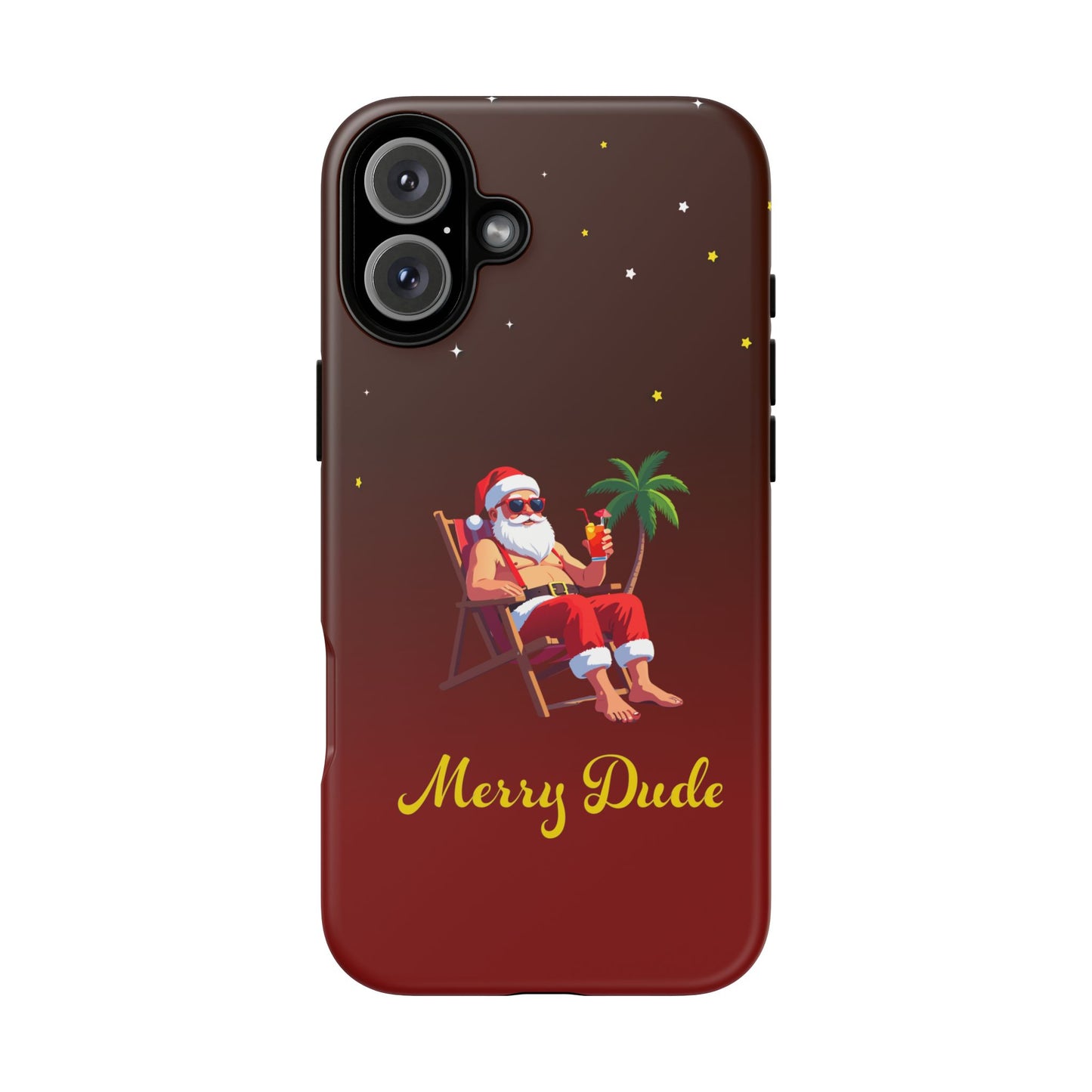 "Merry Dude" Santa on Beach Holiday Phone Case