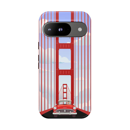 Golden Gate Vintage Car Phone Case — San Francisco Bridge Protective Cover