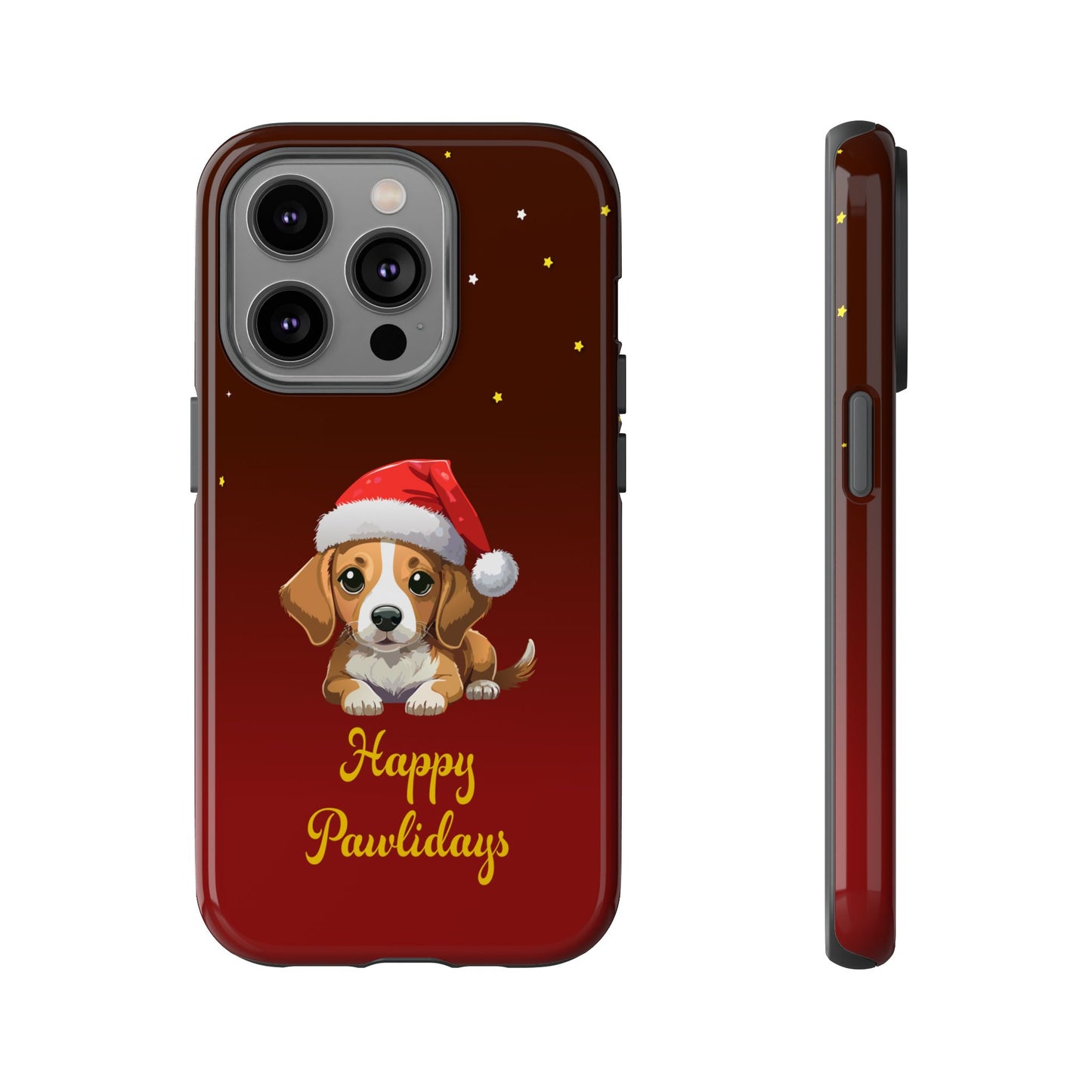 Festive Dog Phone Case - Happy Pawlidays Holiday Design