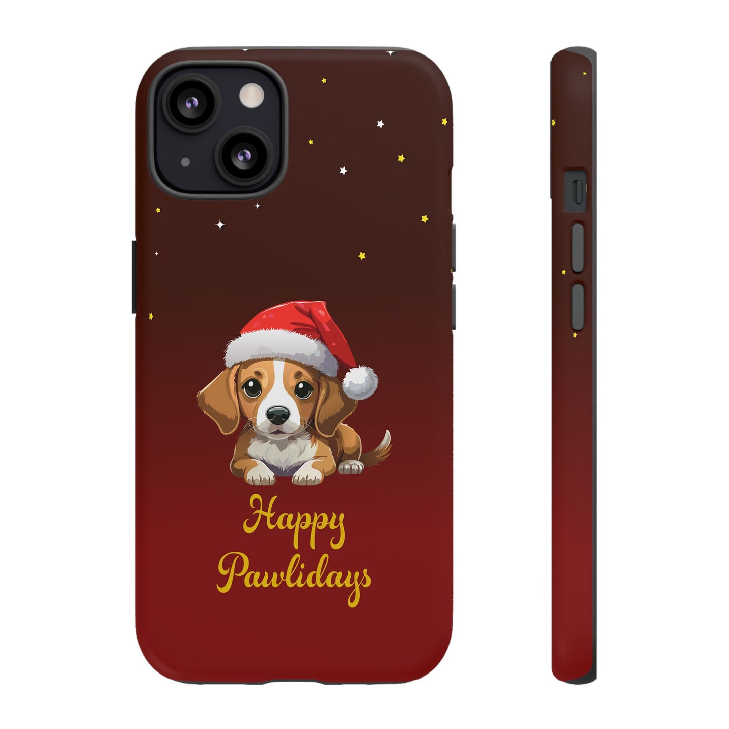 Festive Dog Phone Case - Happy Pawlidays Holiday Design