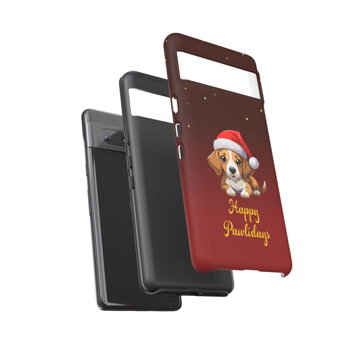 Festive Dog Phone Case - Happy Pawlidays Holiday Design