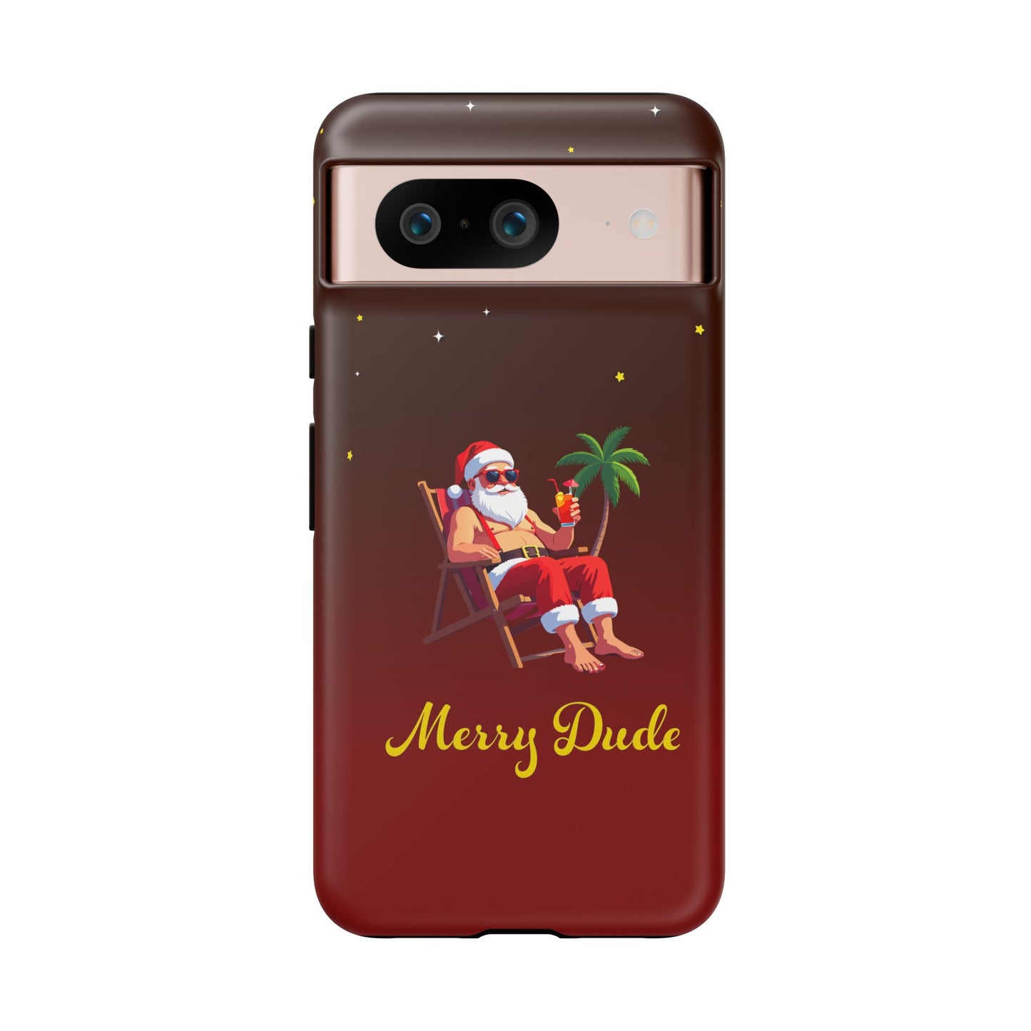 "Merry Dude" Santa on Beach Holiday Phone Case