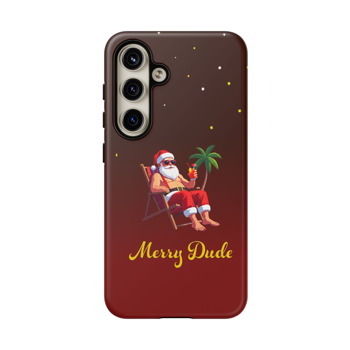 "Merry Dude" Santa on Beach Holiday Phone Case