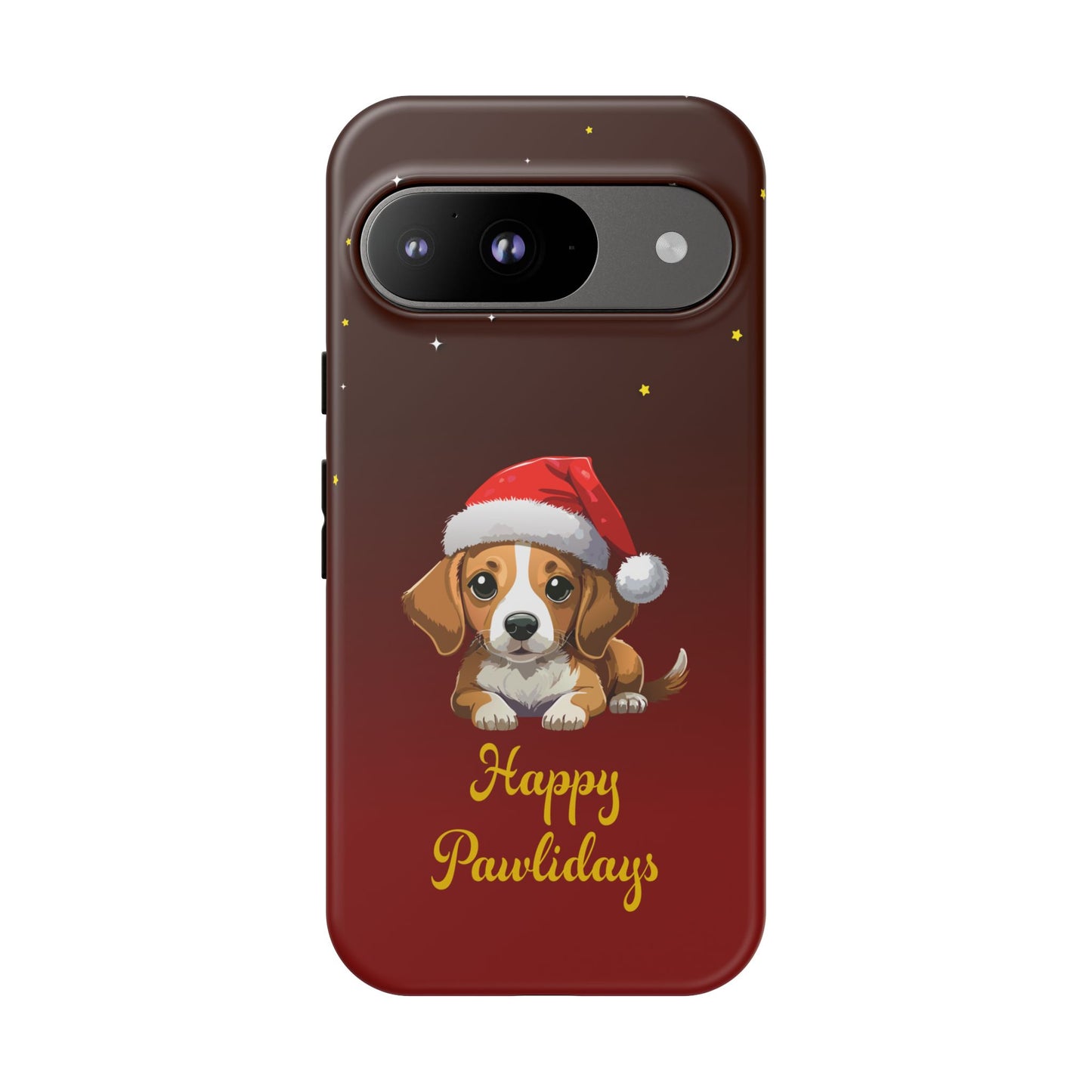 Festive Dog Phone Case - Happy Pawlidays Holiday Design
