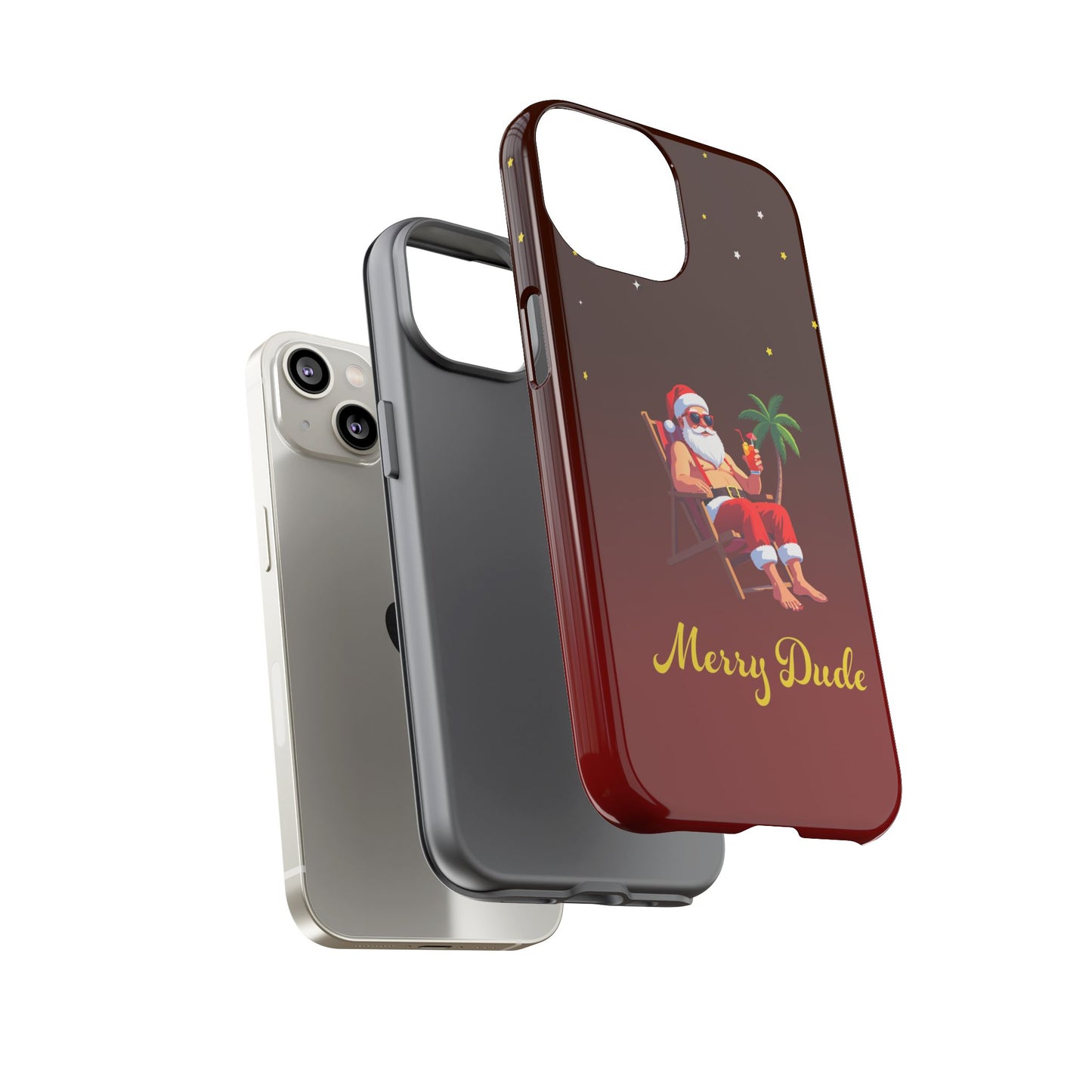 "Merry Dude" Santa on Beach Holiday Phone Case