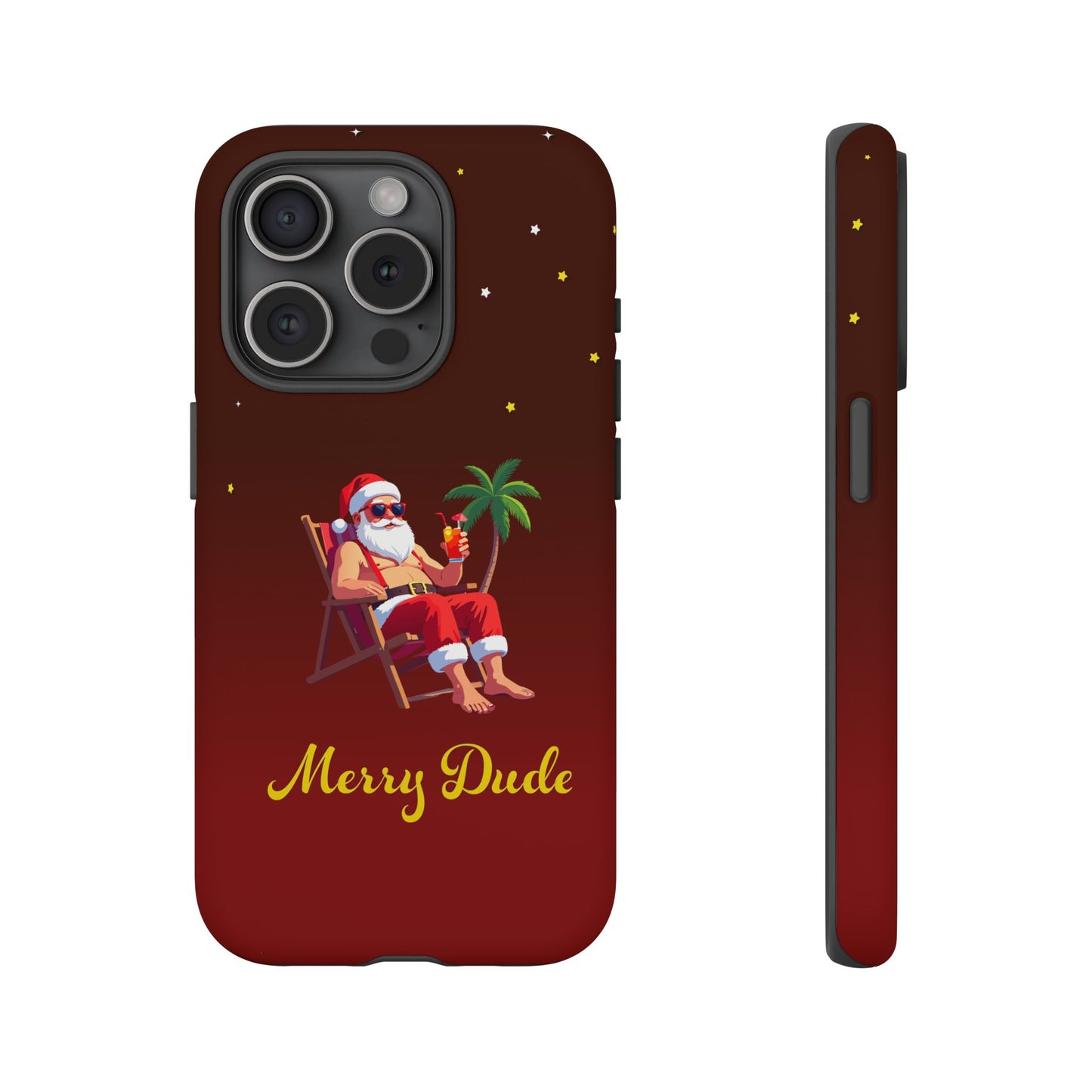 "Merry Dude" Santa on Beach Holiday Phone Case