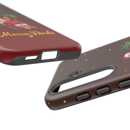 "Merry Dude" Santa on Beach Holiday Phone Case