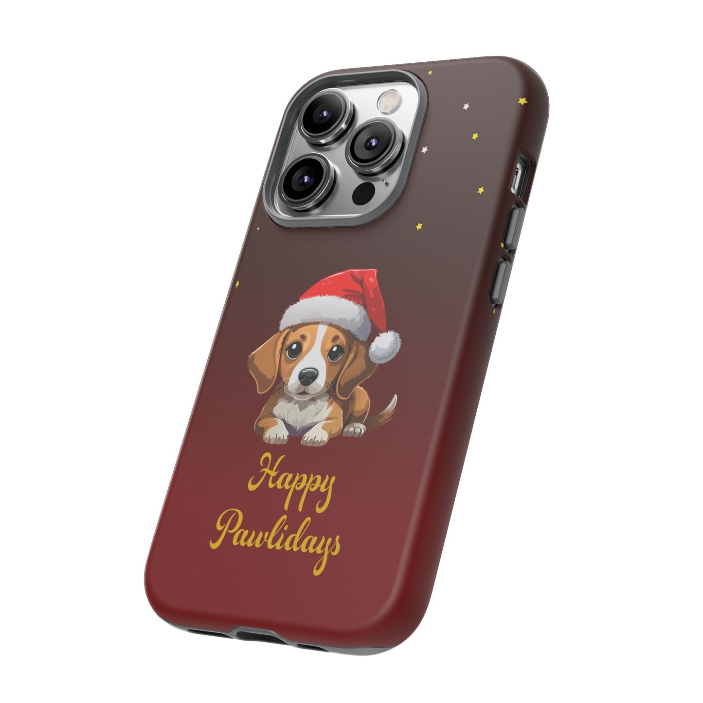 Festive Dog Phone Case - Happy Pawlidays Holiday Design