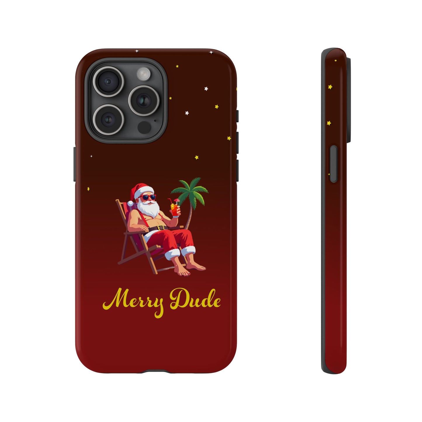 "Merry Dude" Santa on Beach Holiday Phone Case