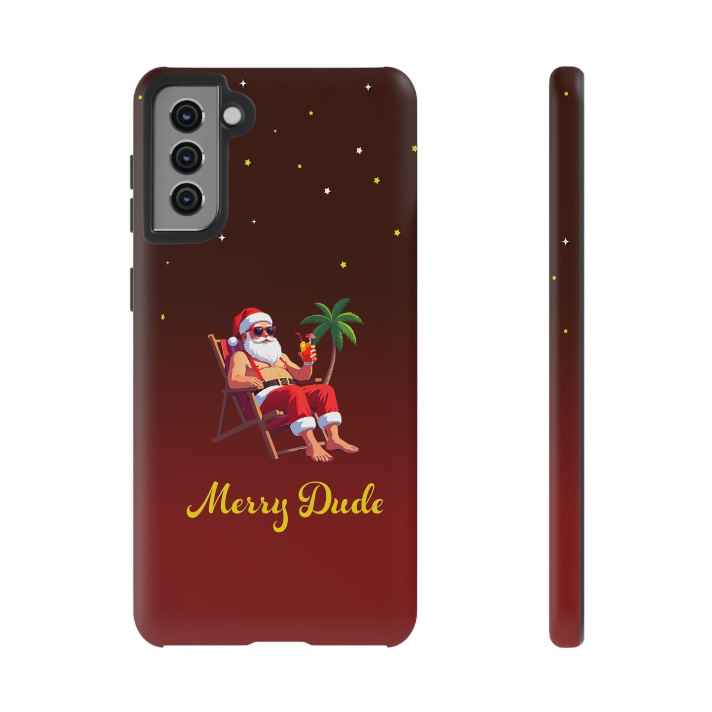 "Merry Dude" Santa on Beach Holiday Phone Case