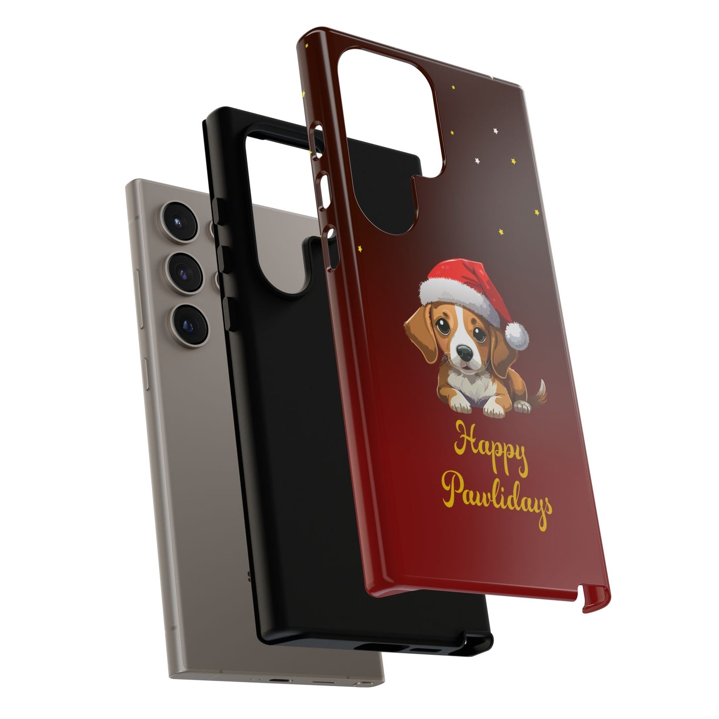 Festive Dog Phone Case - Happy Pawlidays Holiday Design
