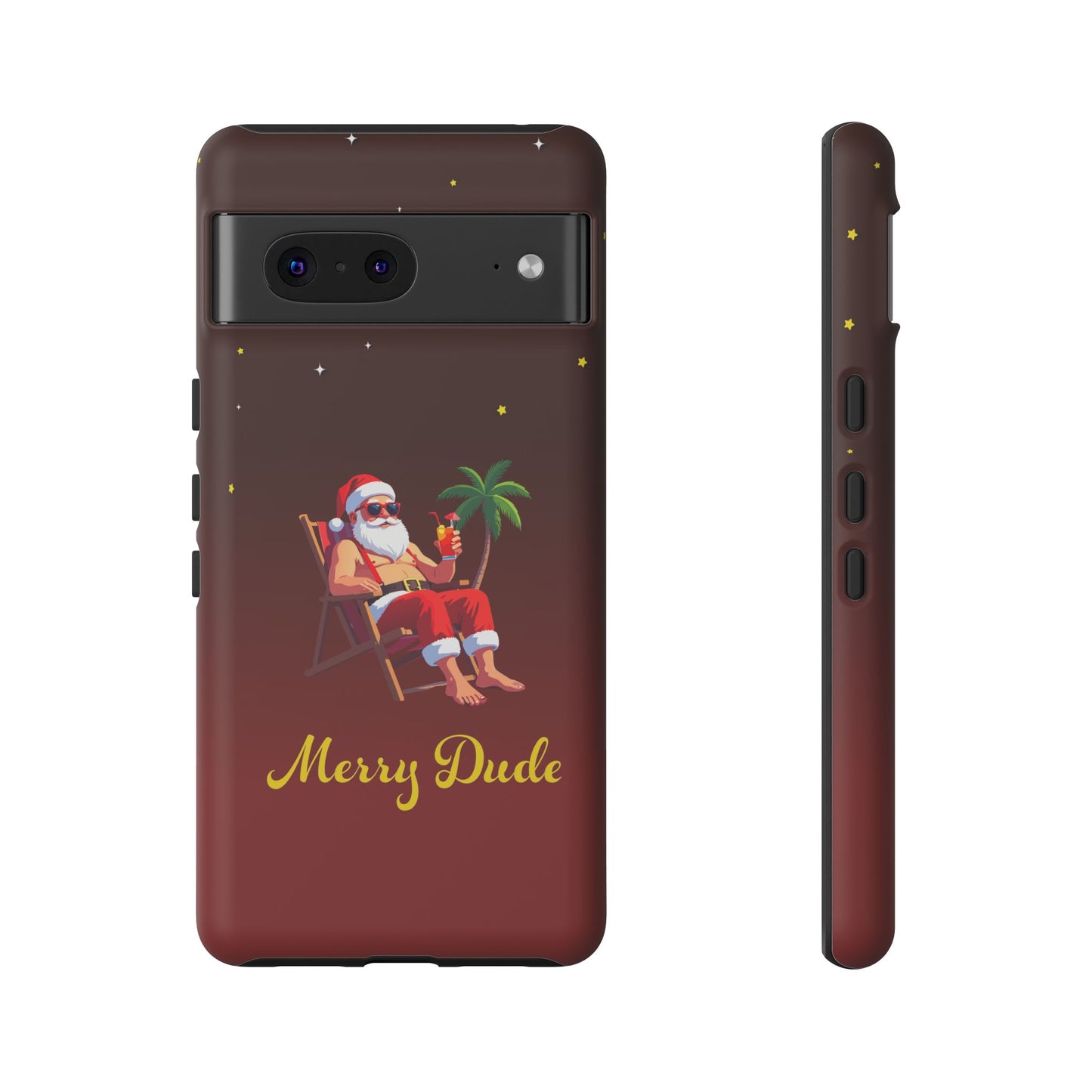 "Merry Dude" Santa on Beach Holiday Phone Case